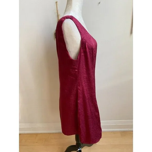 LULUS BNWT Women Sz Xlarge "Lisette" One Shoulder Satin Burgundy Dress - Picture 3 of 7